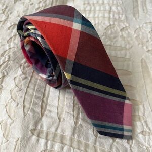 Express Bold Multi-Colored Plaid Tie